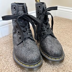 Sparkly Black Doc Martens